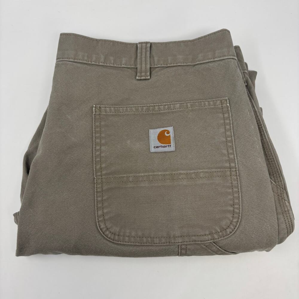 Carhartt Mens 40x30 Gray Relaxed Fit Rugged Flex Duck Utility Work Pants